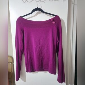 East 5th burgundy over shoulder top M